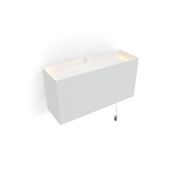 Applique 6135PM de Pierre Paulin, blanc avec tirette chrome