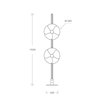 Lampadaire 2093-150 schéma Olivier Mourgue